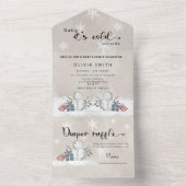 ベビー外は寒い1つの招待状 オールインワン招待状 (内側)