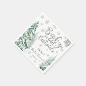 ベビー外は寒い |ウィンターシルバー赤ちゃんシャワー スタンダードカクテルナプキン (角)