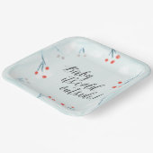 「ベビー外は寒い!」 ウィンターベビーシャワープレート ペーパープレート (傾斜あり)