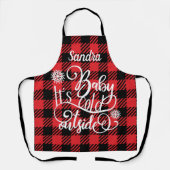 ベビー外は寒い エプロン (正面)