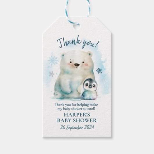 ベビー外は寒い ギフトタグ (正面)