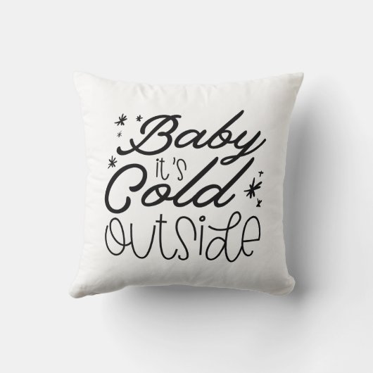 ベビー外は寒い クッション (裏面)