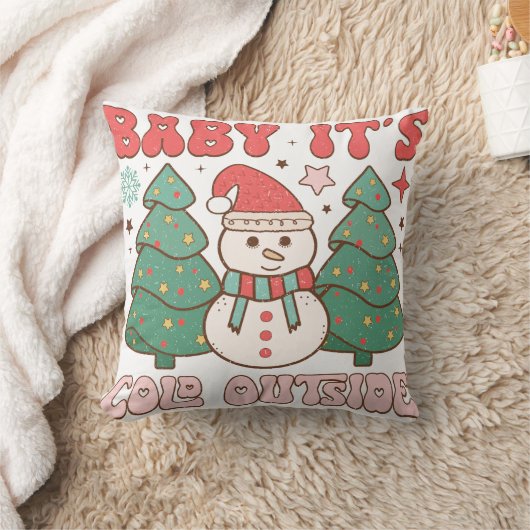 ベビー外は寒い クッション (ブランケット)