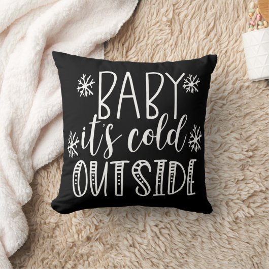 ベビー外は寒い クッション (ブランケット)