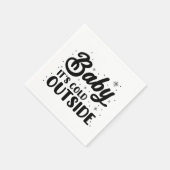 ベビー外は寒い、クリスマスの休暇のプレゼント スタンダードカクテルナプキン (角)