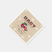 ベビー外は寒い |クリスマスベビーシャワー スタンダードカクテルナプキン (角)