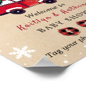 ベビー外は寒い |クリスマスベビーシャワー ポスター (角)