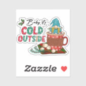 ベビー外は寒い |クリスマス格言 シール (シート)