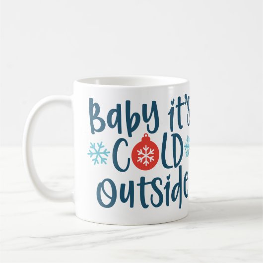 ベビー外は寒い コーヒーマグカップ (左)