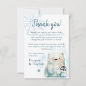 ベビー外は寒い サンキューカード (正面)