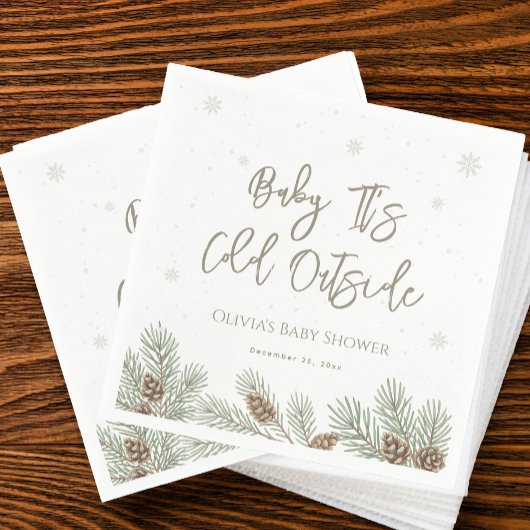 ベビー外は寒い スタンダードカクテルナプキン