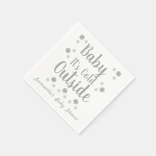 ベビー外は寒い スタンダードカクテルナプキン (角)