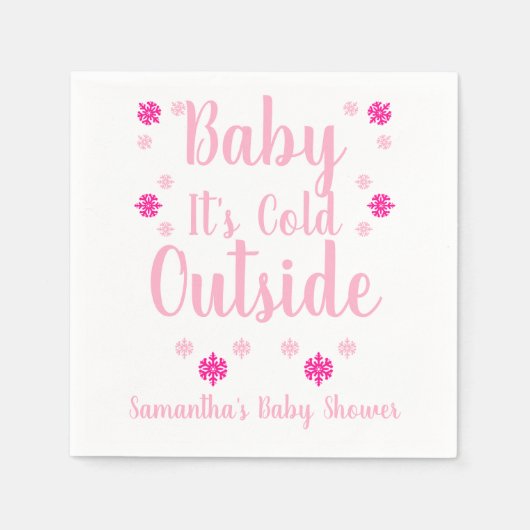 ベビー外は寒い スタンダードカクテルナプキン (正面)