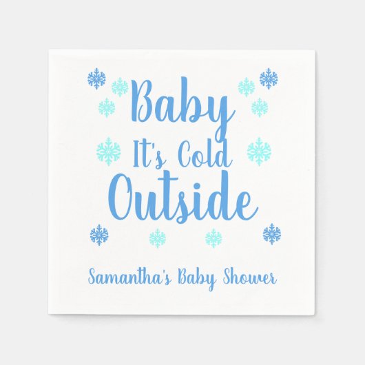 ベビー外は寒い スタンダードカクテルナプキン (正面)