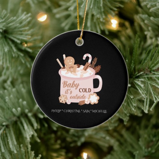 ベビー外は寒い セラミックオーナメント (ツリー)