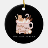 ベビー外は寒い セラミックオーナメント (正面)