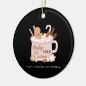 ベビー外は寒い セラミックオーナメント (左)