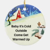 ベビー外は寒い セラミックオーナメント (裏面)