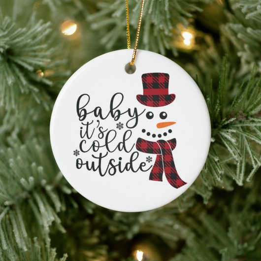 ベビー外は寒い-セラミックオーナメント セラミックオーナメント (ツリー)