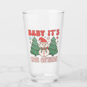 ベビー外は寒い タンブラーグラス (正面)