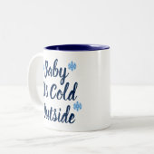 ベビー外は寒い ツートーンマグカップ (正面左)