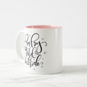 ベビー外は寒い ツートーンマグカップ (正面左)