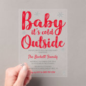 ベビー外は寒い |フェスティバルパーティー アクリル招待状 (インサイチュ (ポータブル))