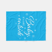 ベビー外は寒い フリースブランケット (正面(横))