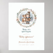 「ベビー外は寒い！」 ベビーシャワーへようこそ ポスター (正面)