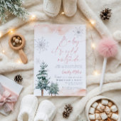 ベビー外は寒い、ベビーシャワー冬 招待状
