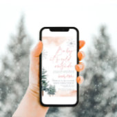 ベビー外は寒い、ベビーシャワー冬 招待状