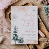 ベビー外は寒い、ベビーシャワー冬 招待状