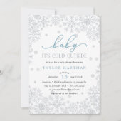 ベビー外は寒い |ベビーシャワー招待状 招待状 (正面)