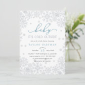 ベビー外は寒い |ベビーシャワー招待状 招待状 (スタンド正面)