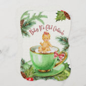 ベビー外は寒い |ベビーシャワー招待状 招待状 (正面/裏面)