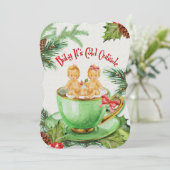 ベビー外は寒い|ベビーシャワー招待状 招待状 (スタンド正面)