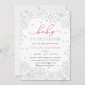 ベビー外は寒い |ベビーシャワー招待状 招待状 (正面)