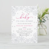 ベビー外は寒い |ベビーシャワー招待状 招待状 (スタンド正面)