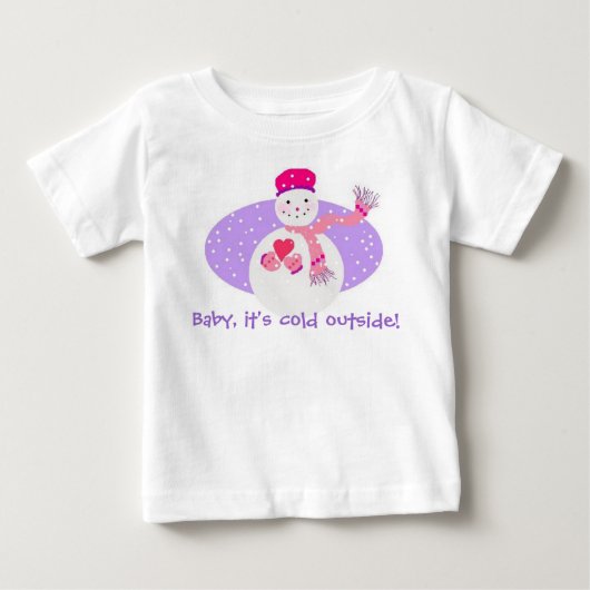 ベビー外は寒い！ ベビーTシャツ (正面)