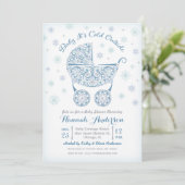 ベビー外は寒い、ボーイシャワー招待状 招待状 (スタンド正面)