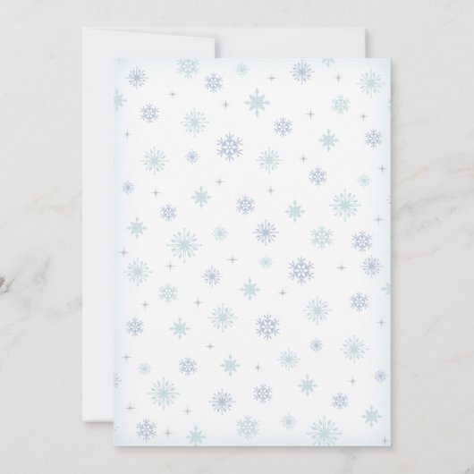 ベビー外は寒い、ボーイシャワー招待状 招待状 (裏面)