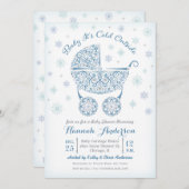 ベビー外は寒い、ボーイシャワー招待状 招待状 (正面/裏面)