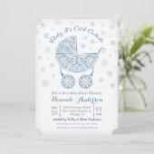 ベビー外は寒い、ボーイシャワー招待状 招待状 (スタンド正面)