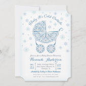 ベビー外は寒い、ボーイシャワー招待状 招待状 (正面)