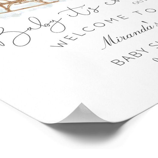 ベビー外は寒い ポスター (角)