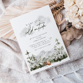 ベビー外は寒い |冬の素晴らしいシャワー 招待状