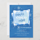 ベビー外は寒い 招待状 (正面)