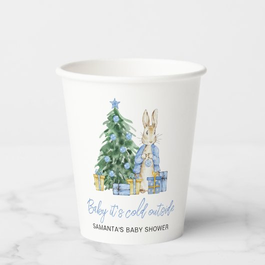 ベビー外は寒い 紙コップ (正面)