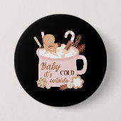 ベビー外は寒い 缶バッジ (正面)