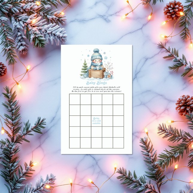 「ベビー外は寒い！」 赤ちゃんシャワービンゴゲーム (Baby It’s Cold Outside! Baby Shower Bingo Game)